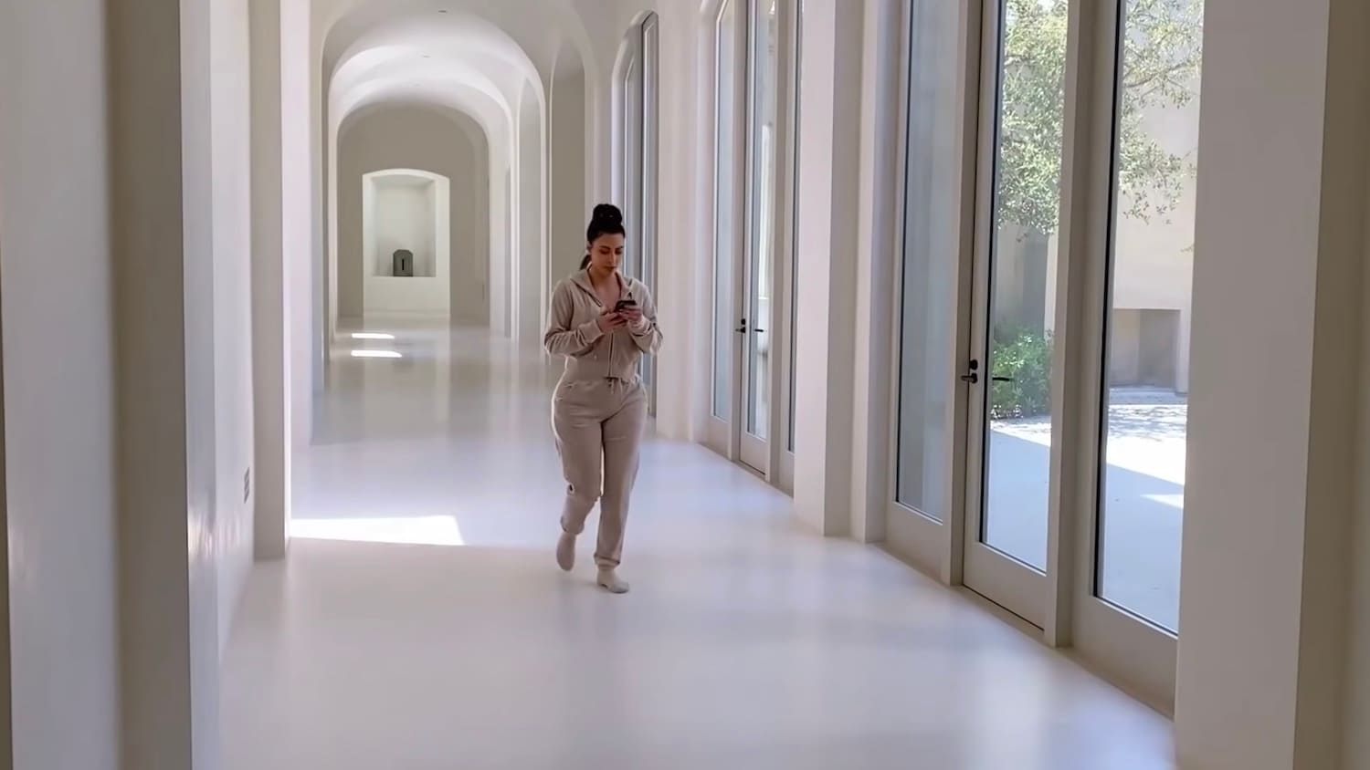 Kim Kardashian in her home