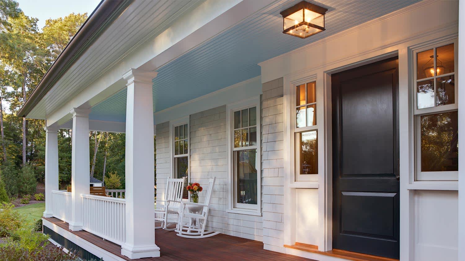 Front porch light rocking chair