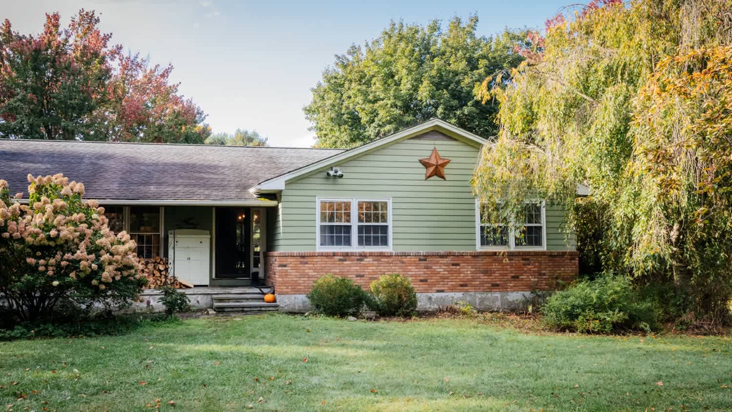 An exterior view of a beautiful house