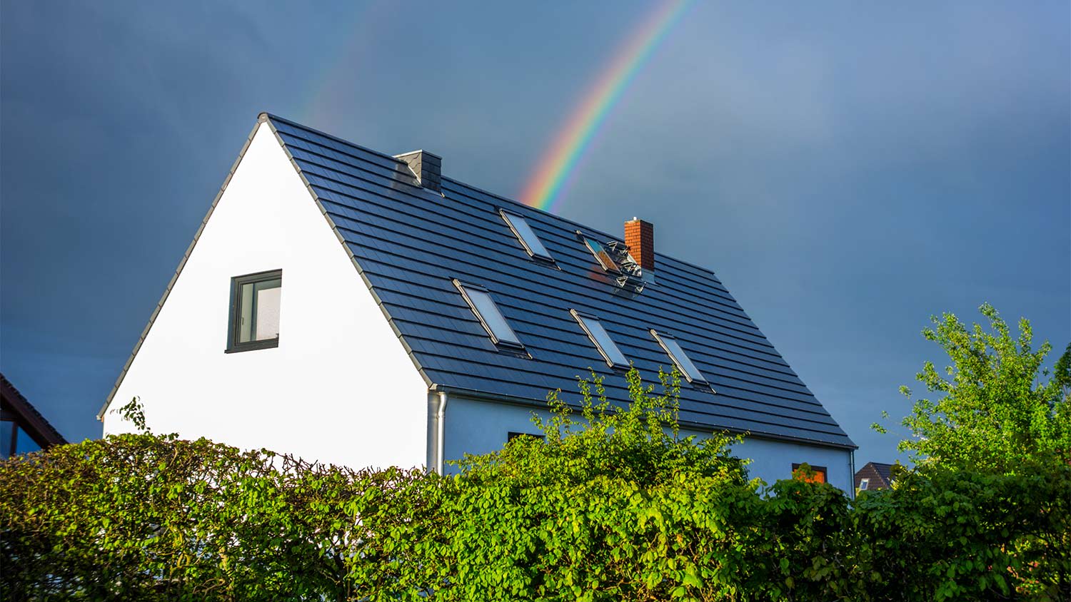 rainbow over white house