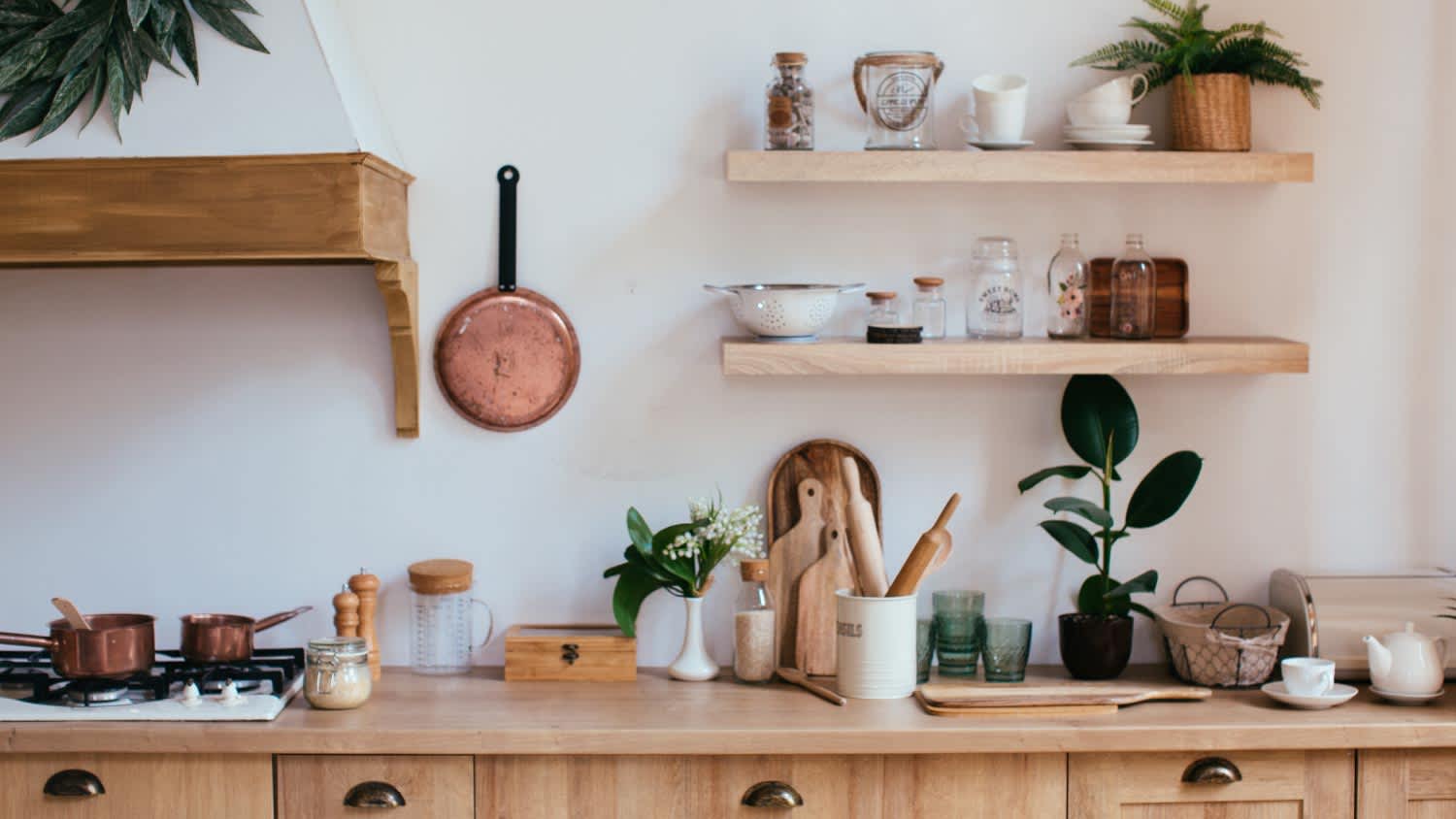 Wooden rustic kitchen table