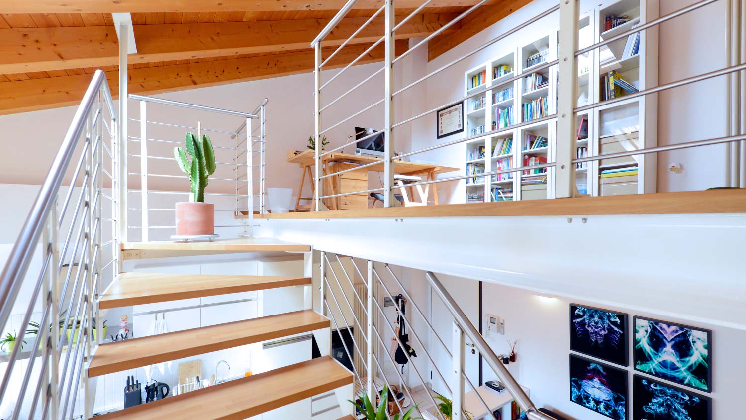 upstairs of split level home