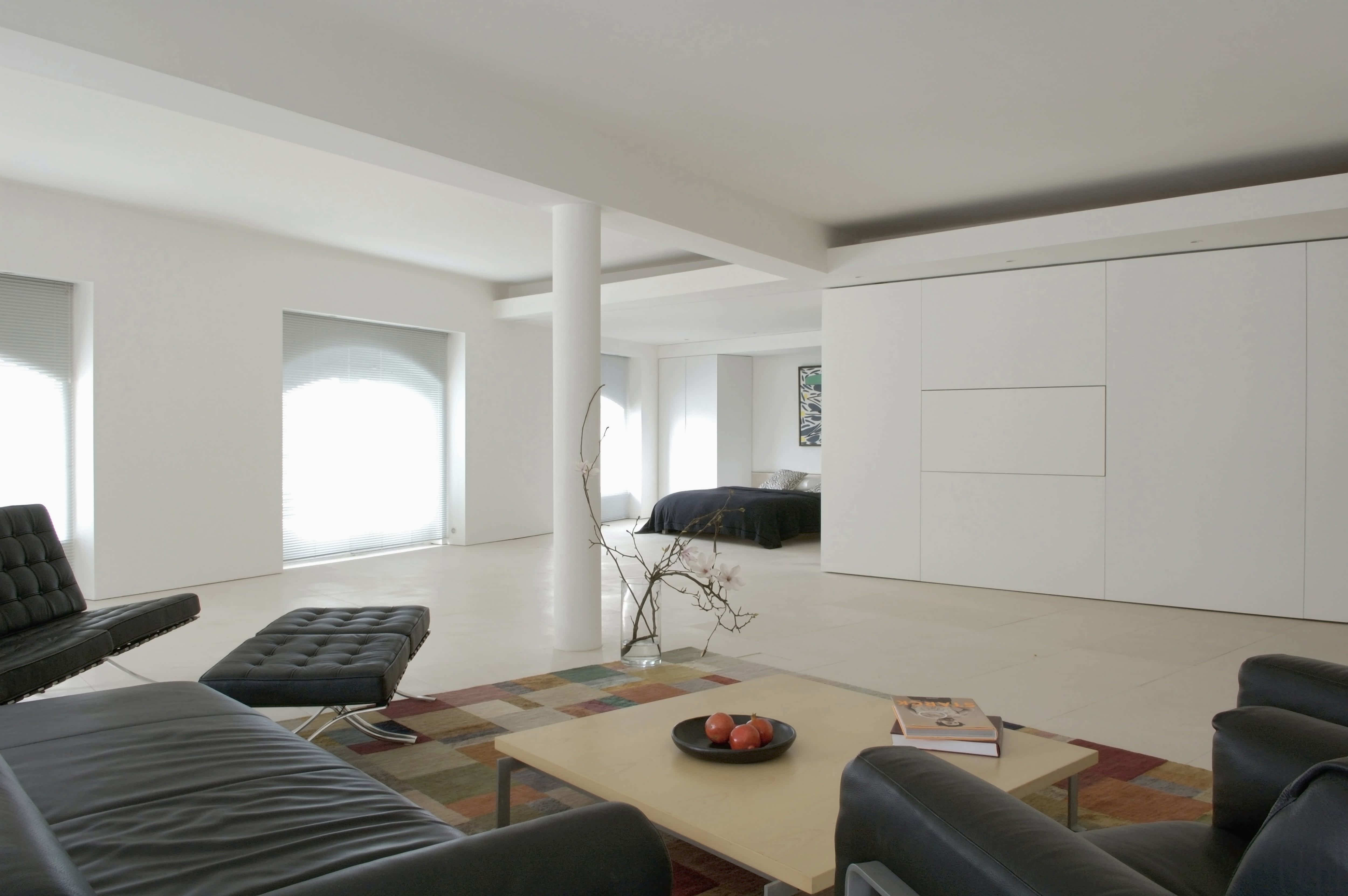 Modern tv cabinet unit with concealed screen