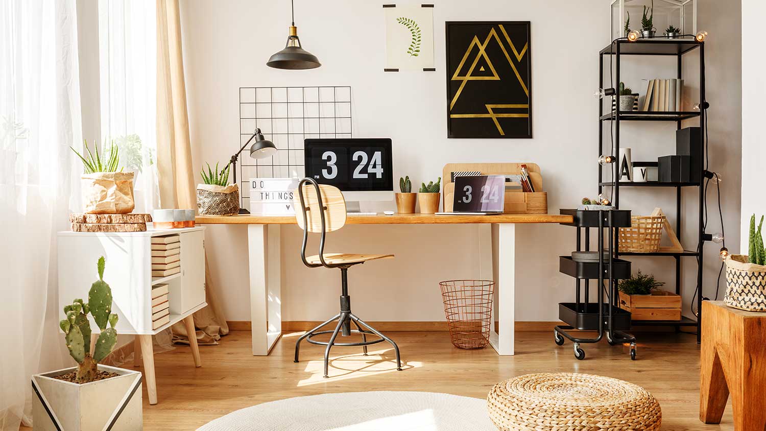 Office with geometric design