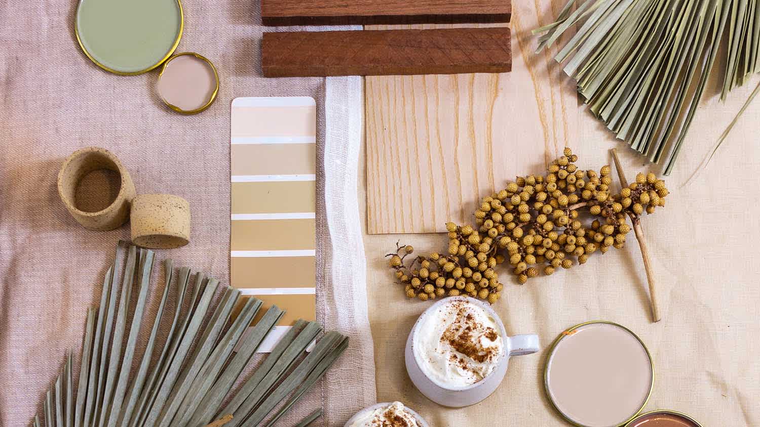 color palette mood board for interior design