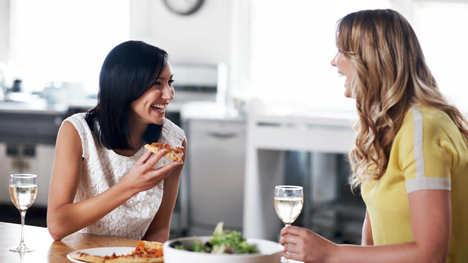Women having dinner together