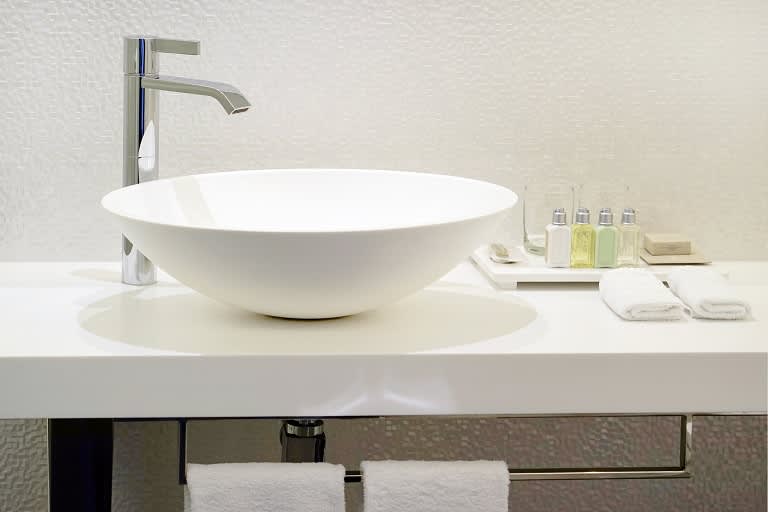 Modern white sink