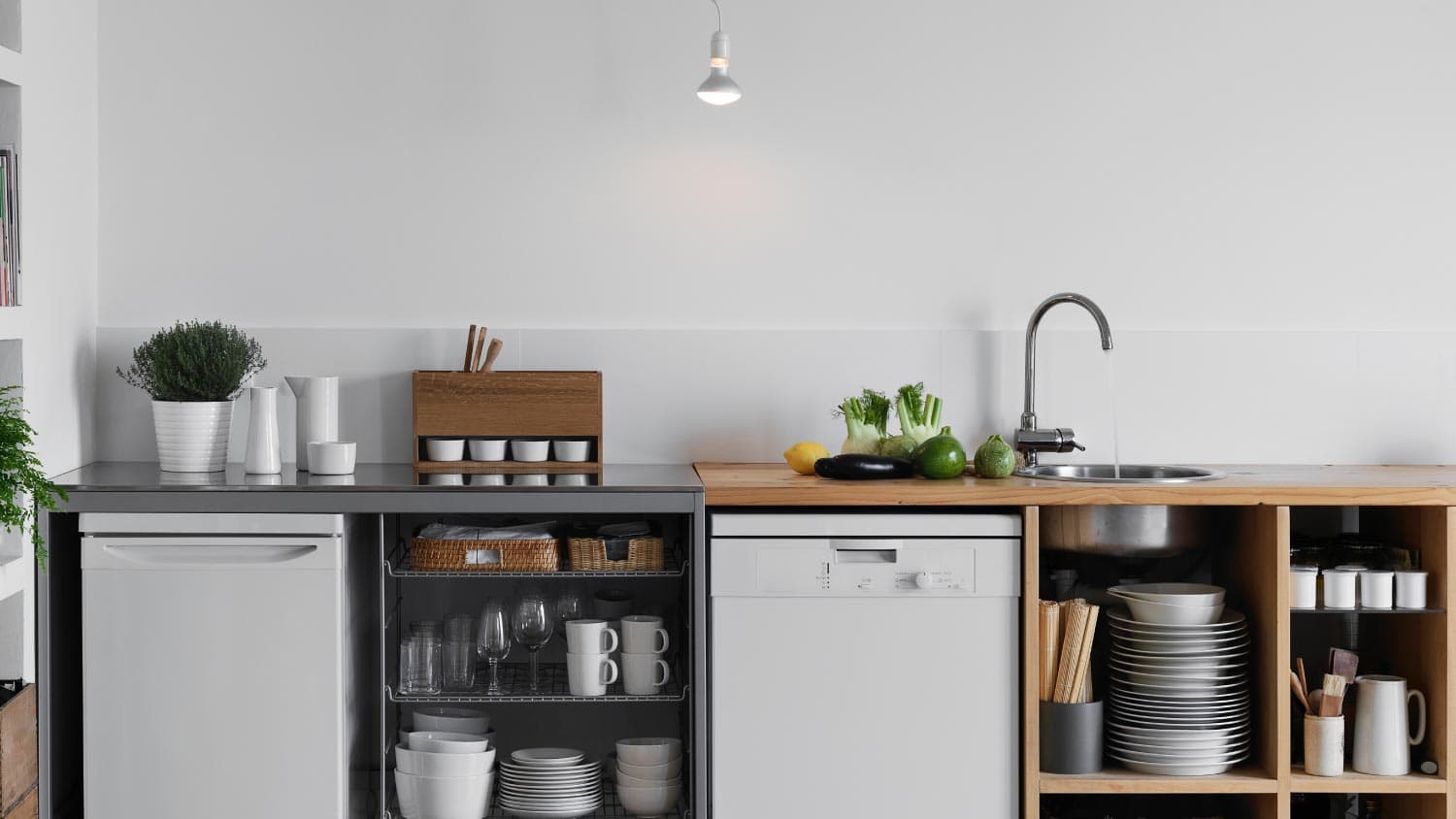 Interior shot of a modern kitchen