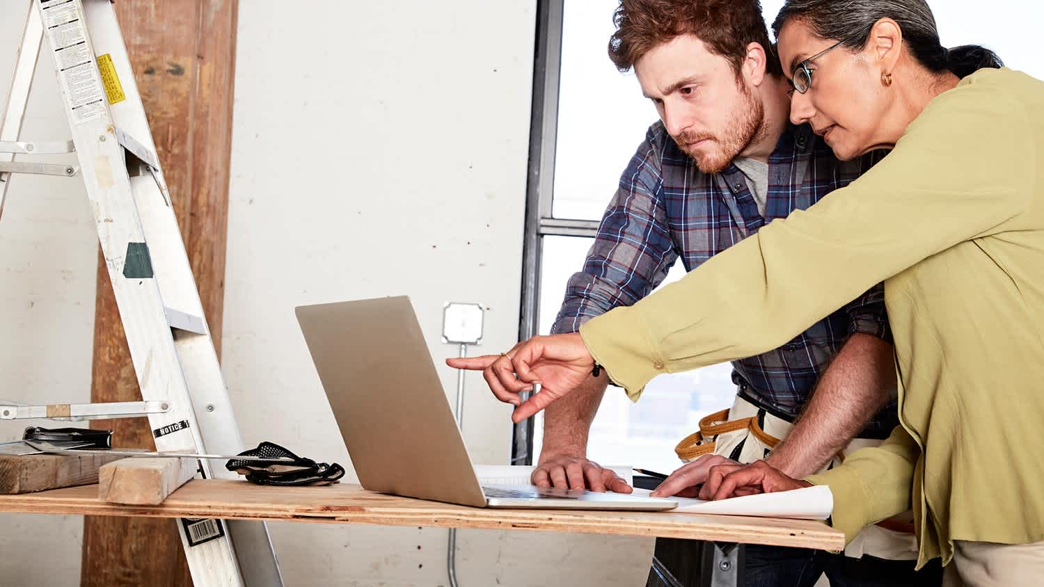 Two contractors figure a bid