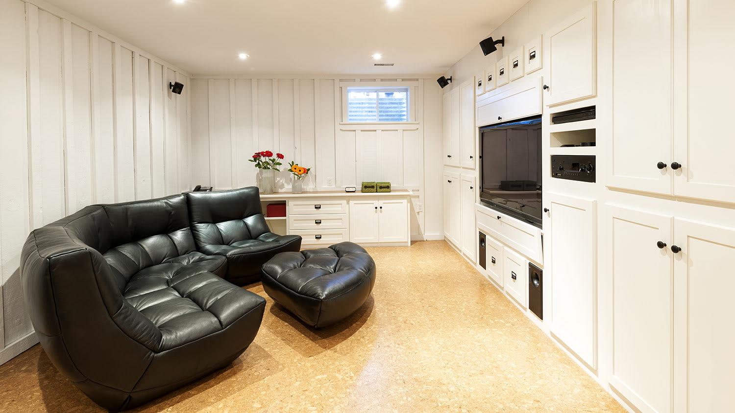 Cork floor in basement