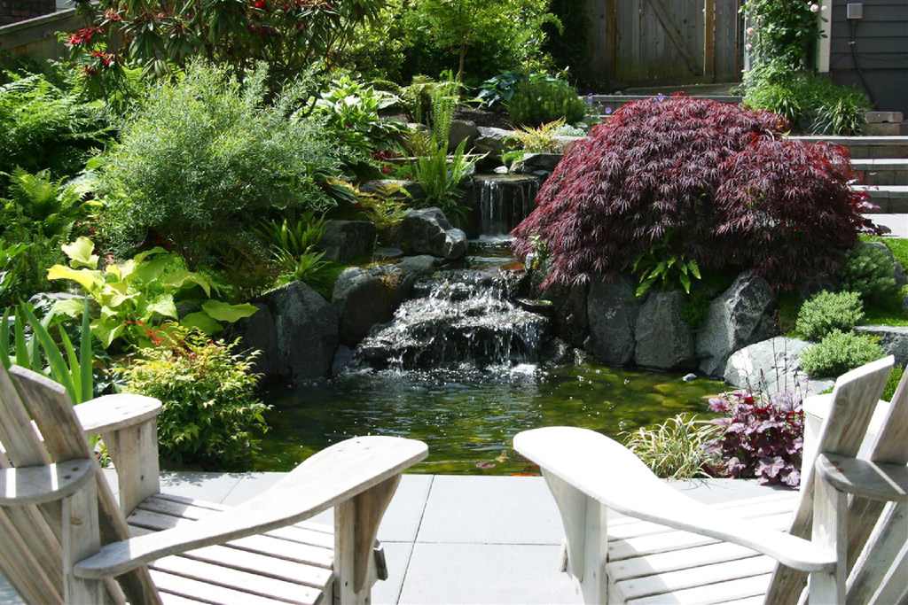 Backyard waterfall