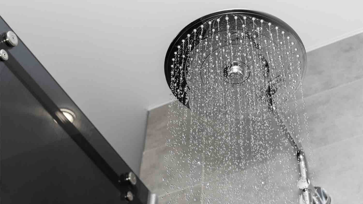 bathroom with luxurious shower head
