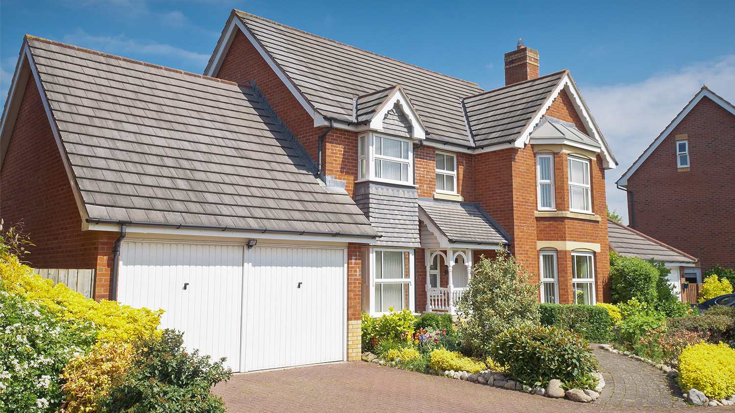 beautiful red brick home