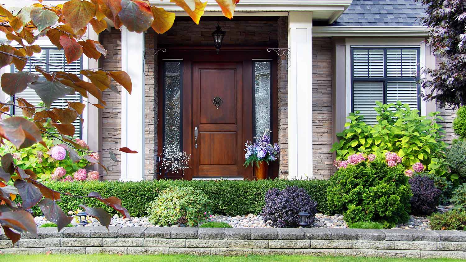 Front door of house