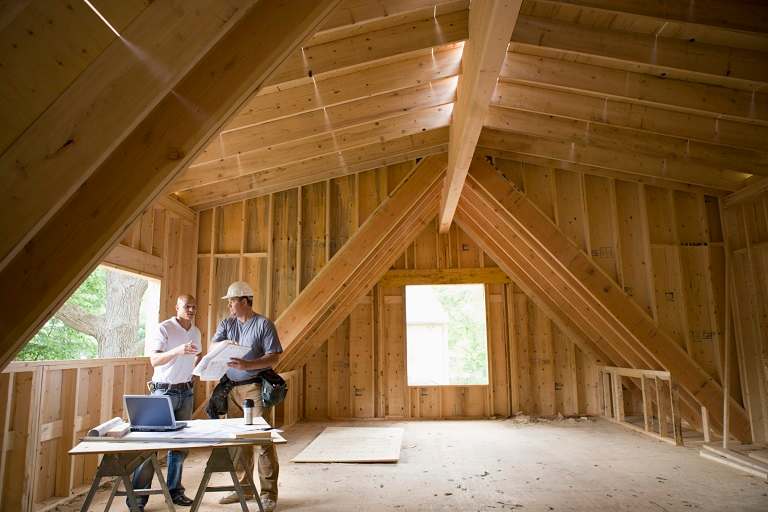 Contractors discussing plans