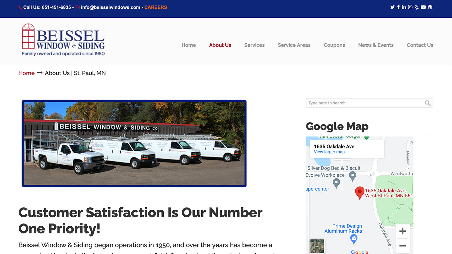Beissel Window & Siding's about us page