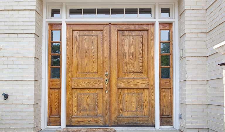 Wood front door