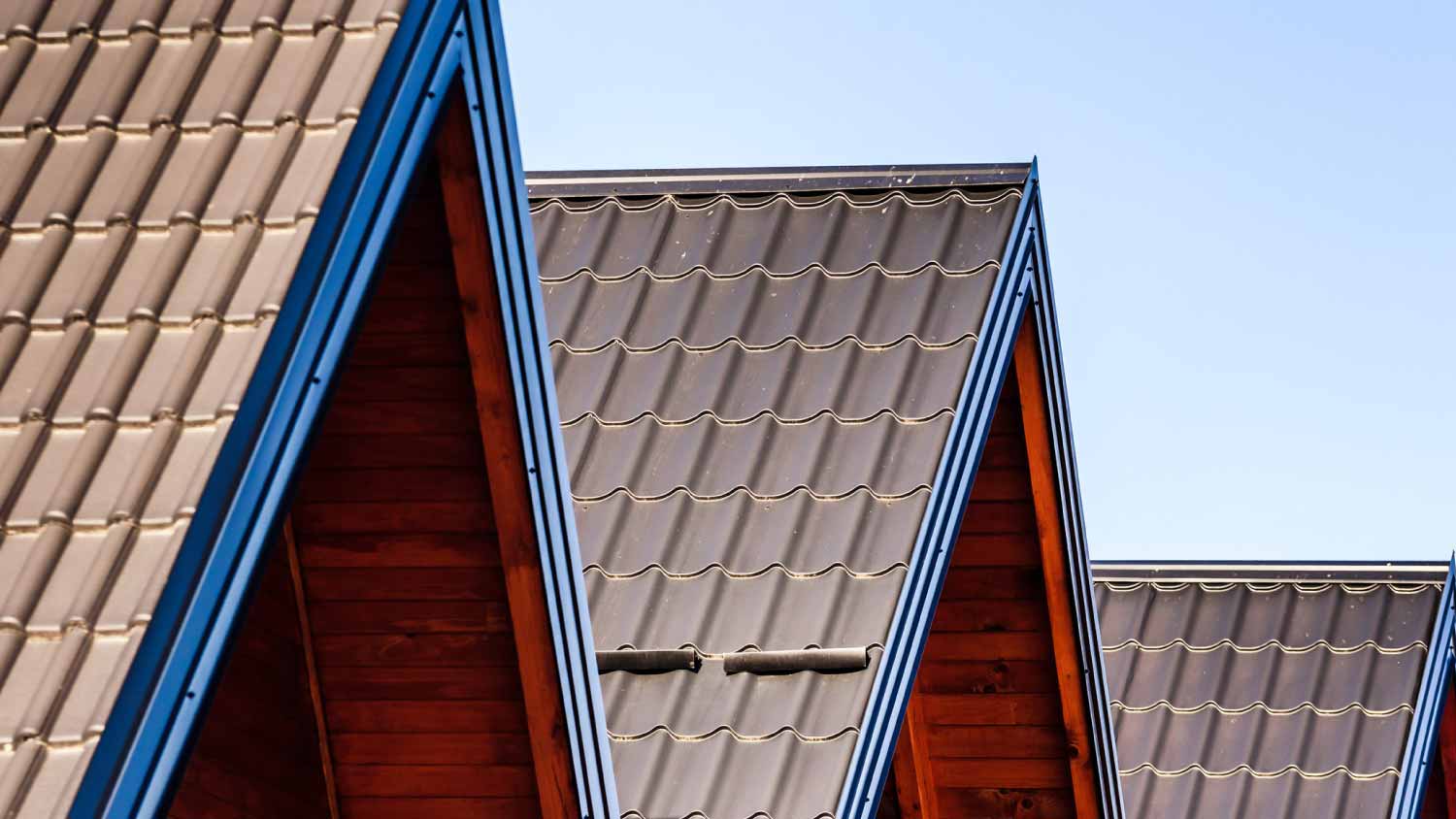 None Brown metal roof
