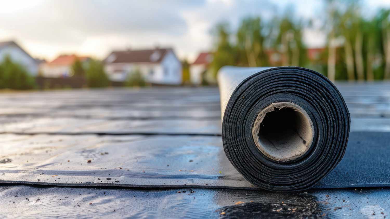 close up of a roll of epdm