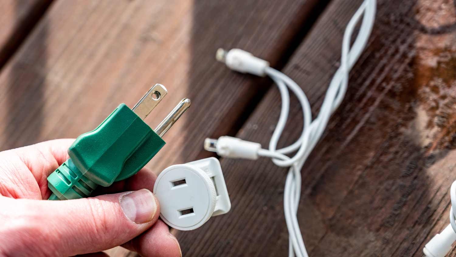 None Christmas lights plug