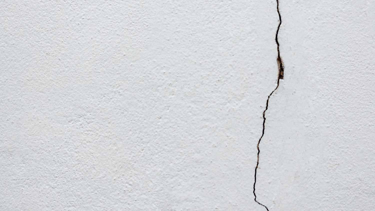 None White broken wall