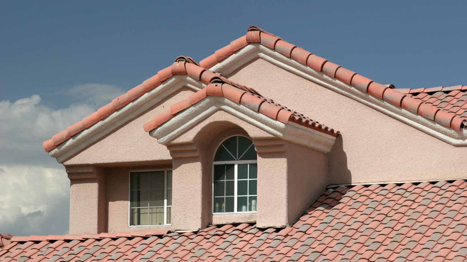 None stucco home detail