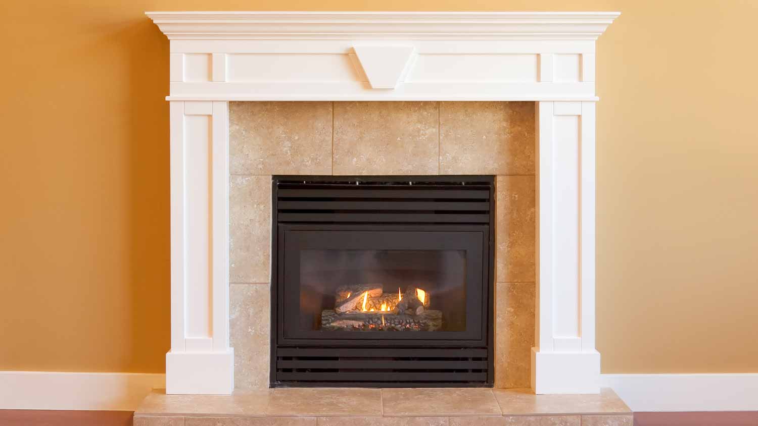 Elegant gas fireplace
