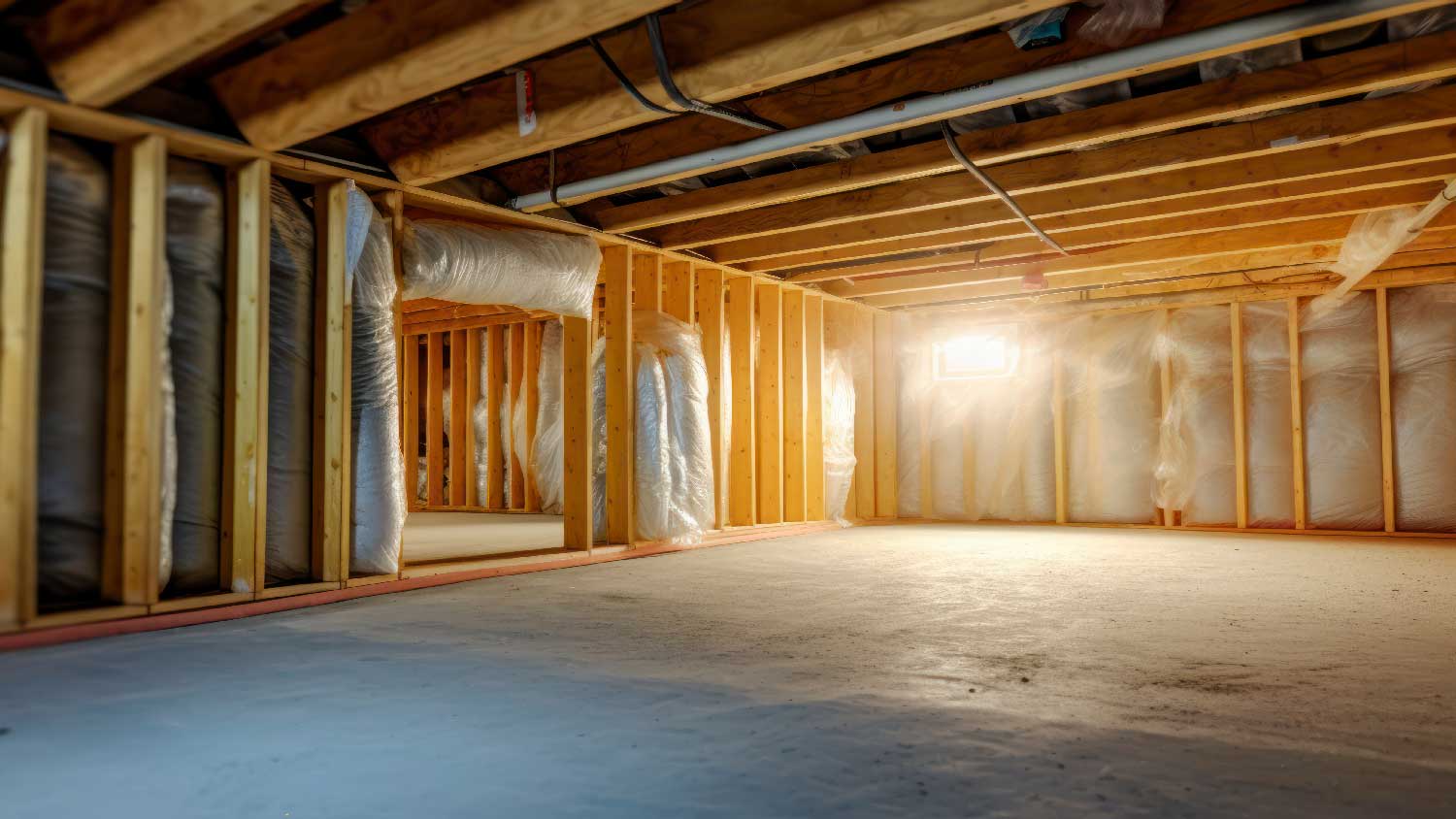 An encapsulated crawl space
