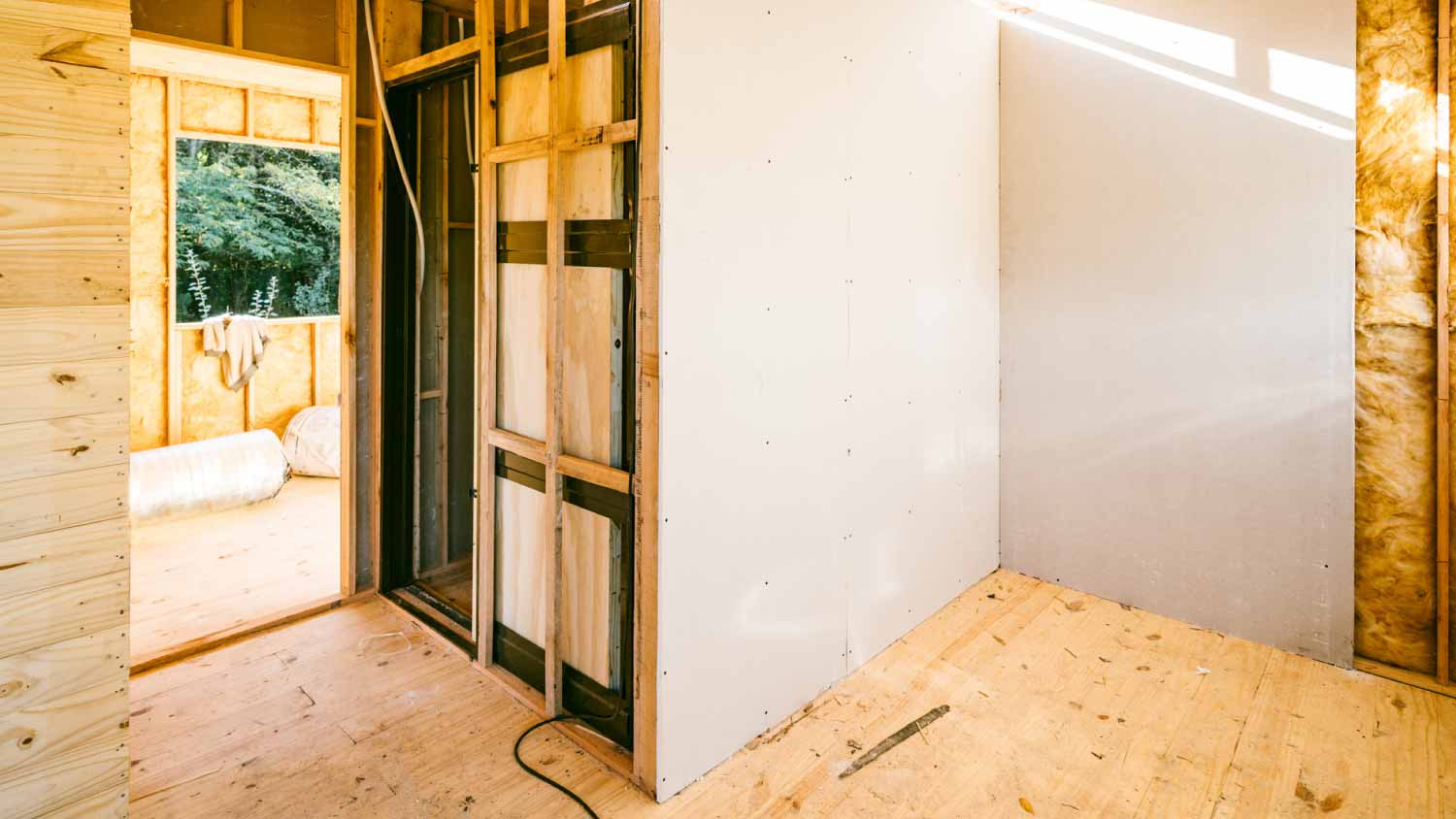 Wooden house construction