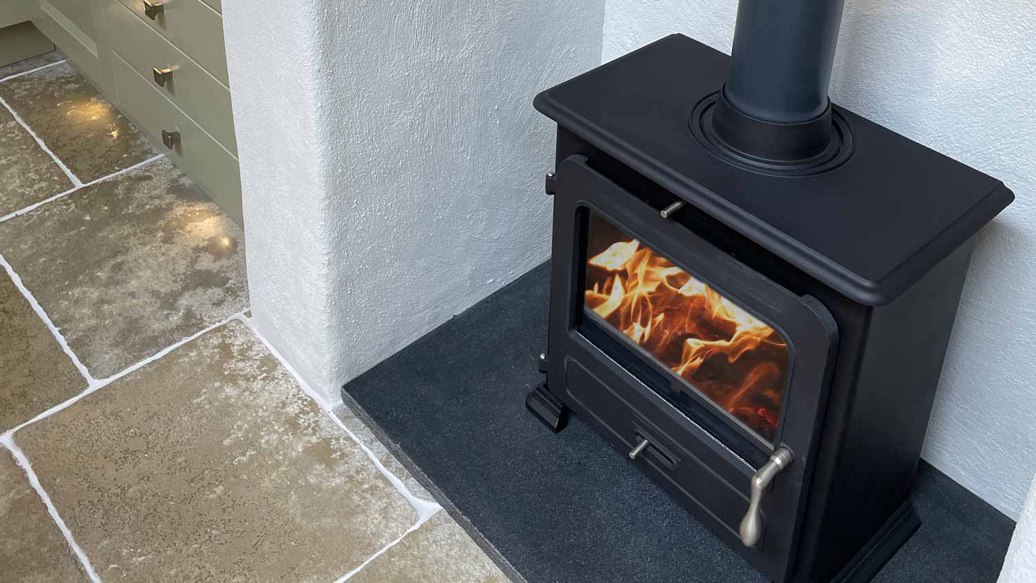 None flue collar stove