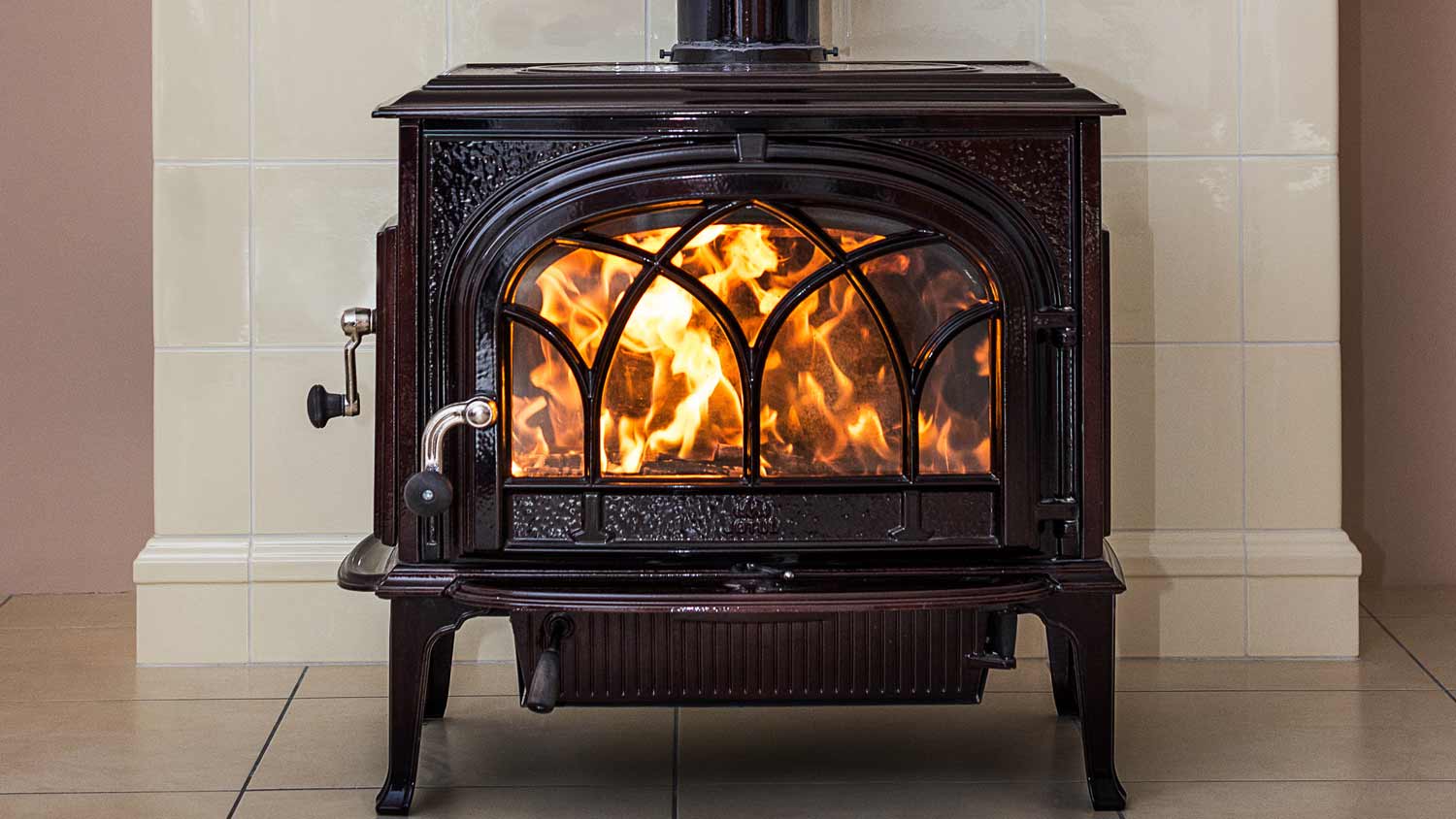 None wood stove load door