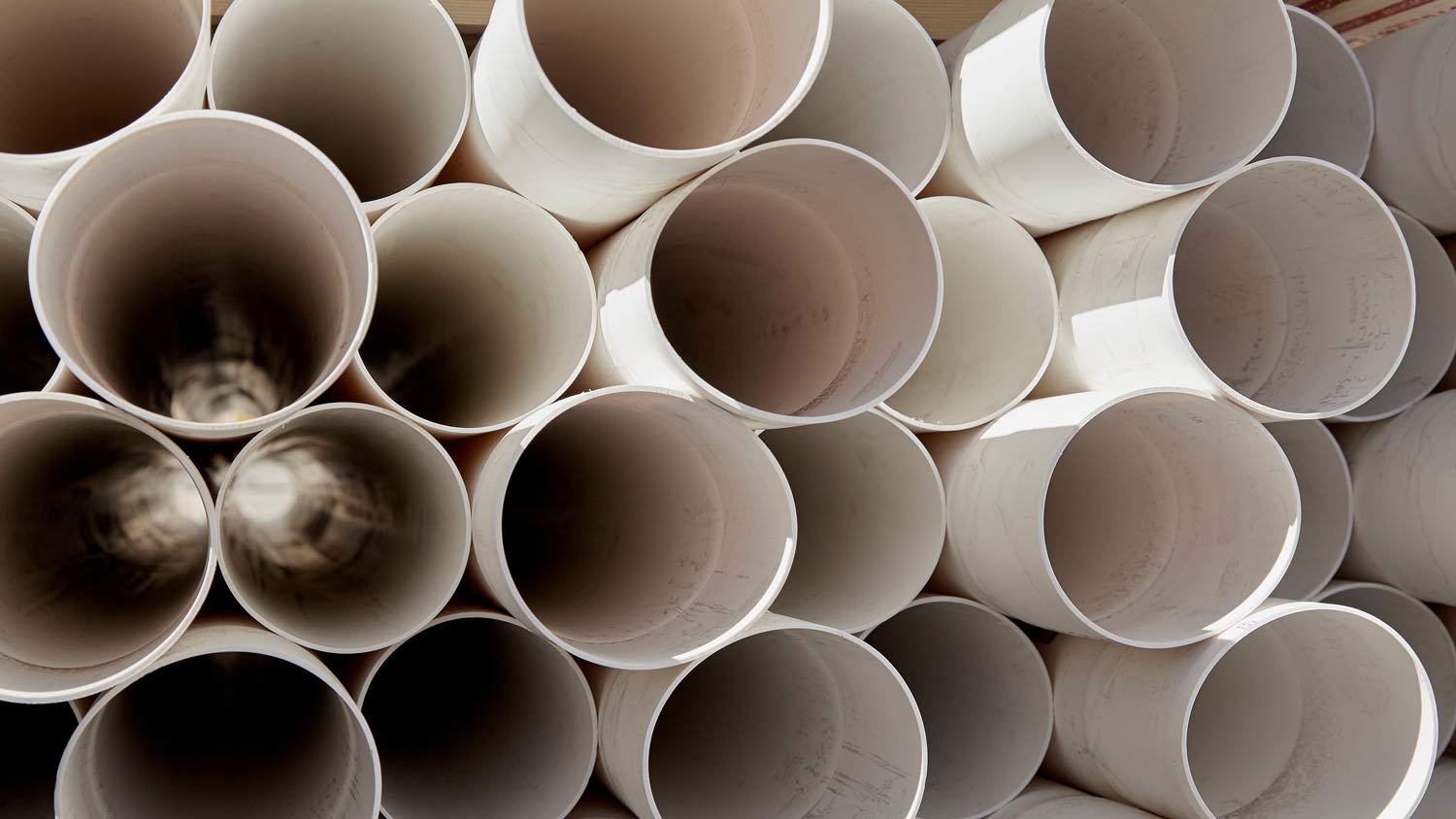 None white plastic pvc pipes