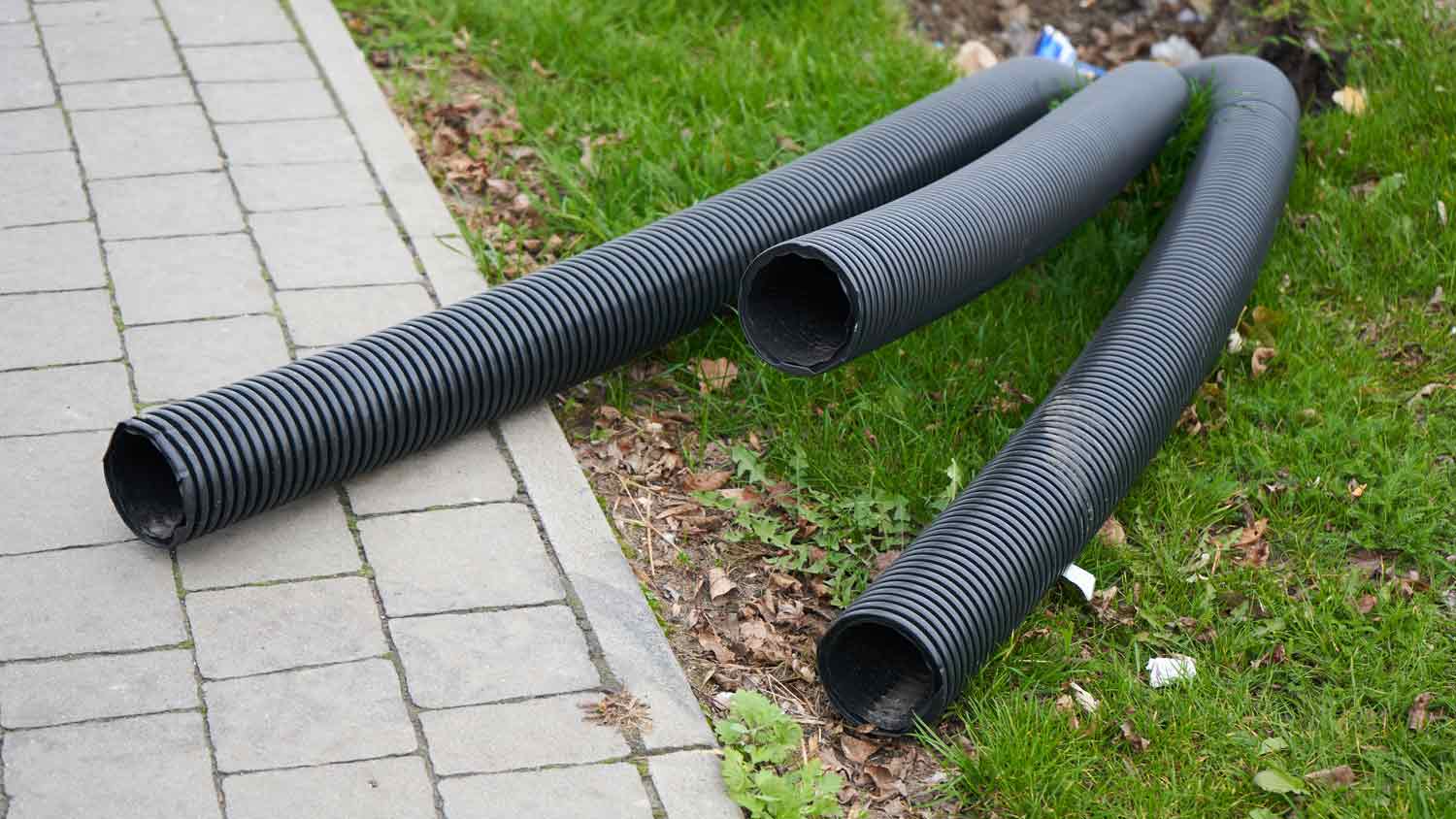 None black corrugated pipes
