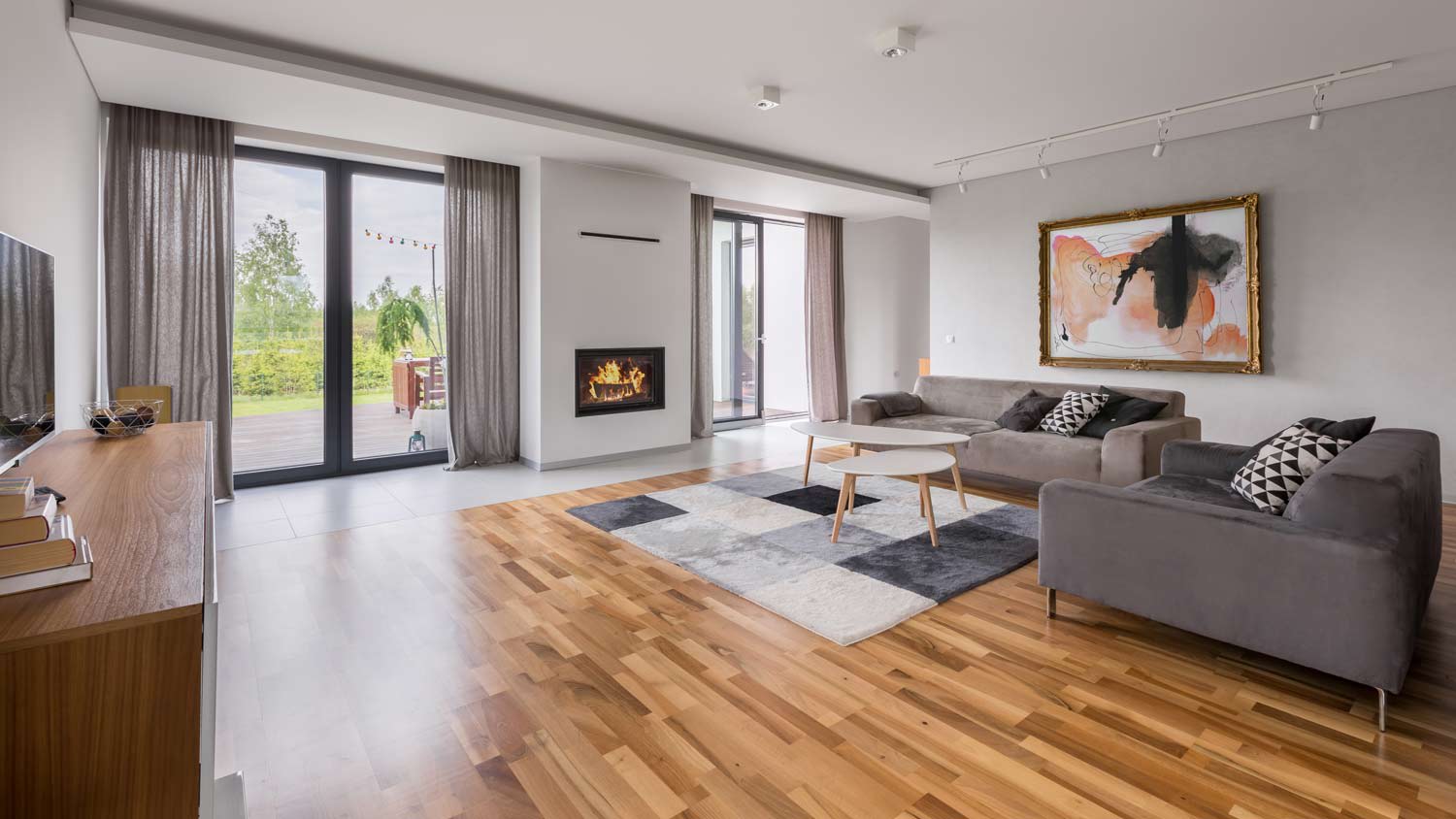 spacious living room