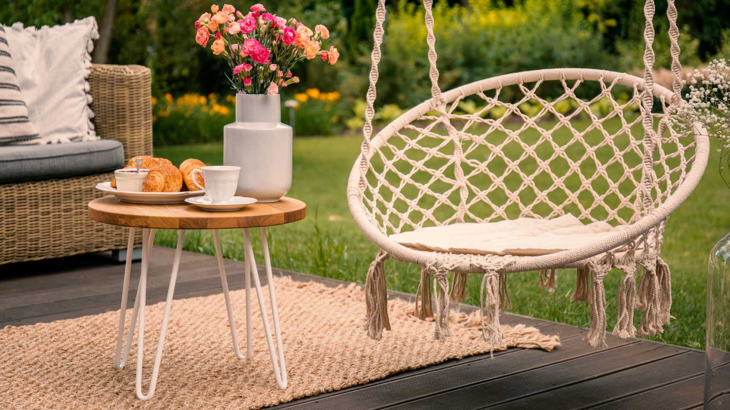 None outdoor hanging rattan chair