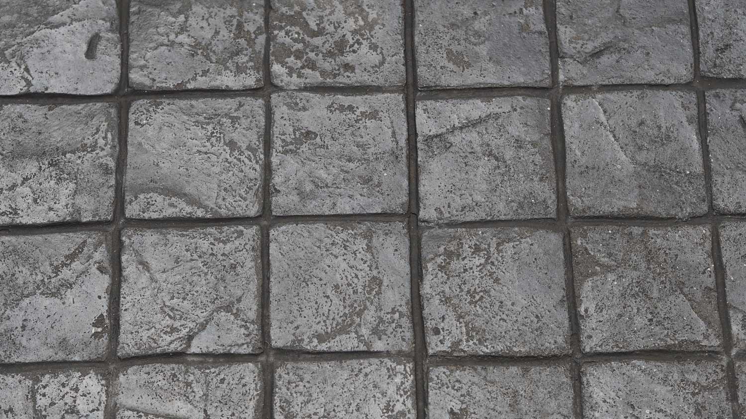 None Stamp concrete black grey color hardener printing patterns on the cement