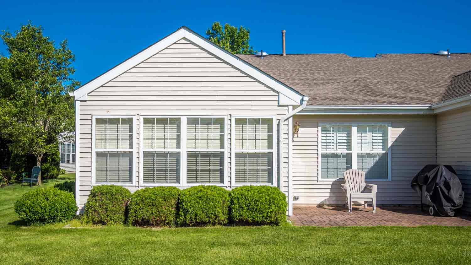 house with beige siding