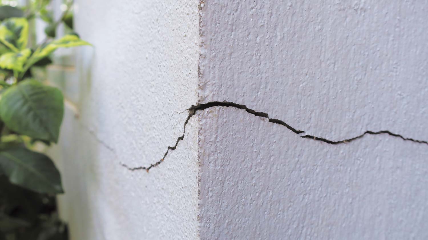 A foundation crack