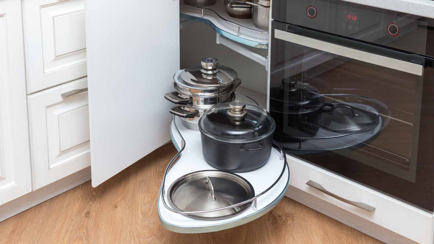 Solution for a kitchen corner storage