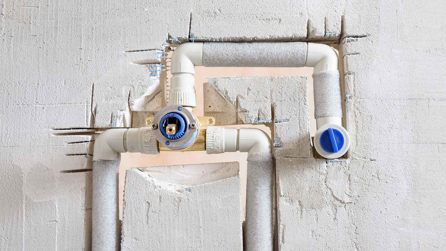 New water pipes with insulation