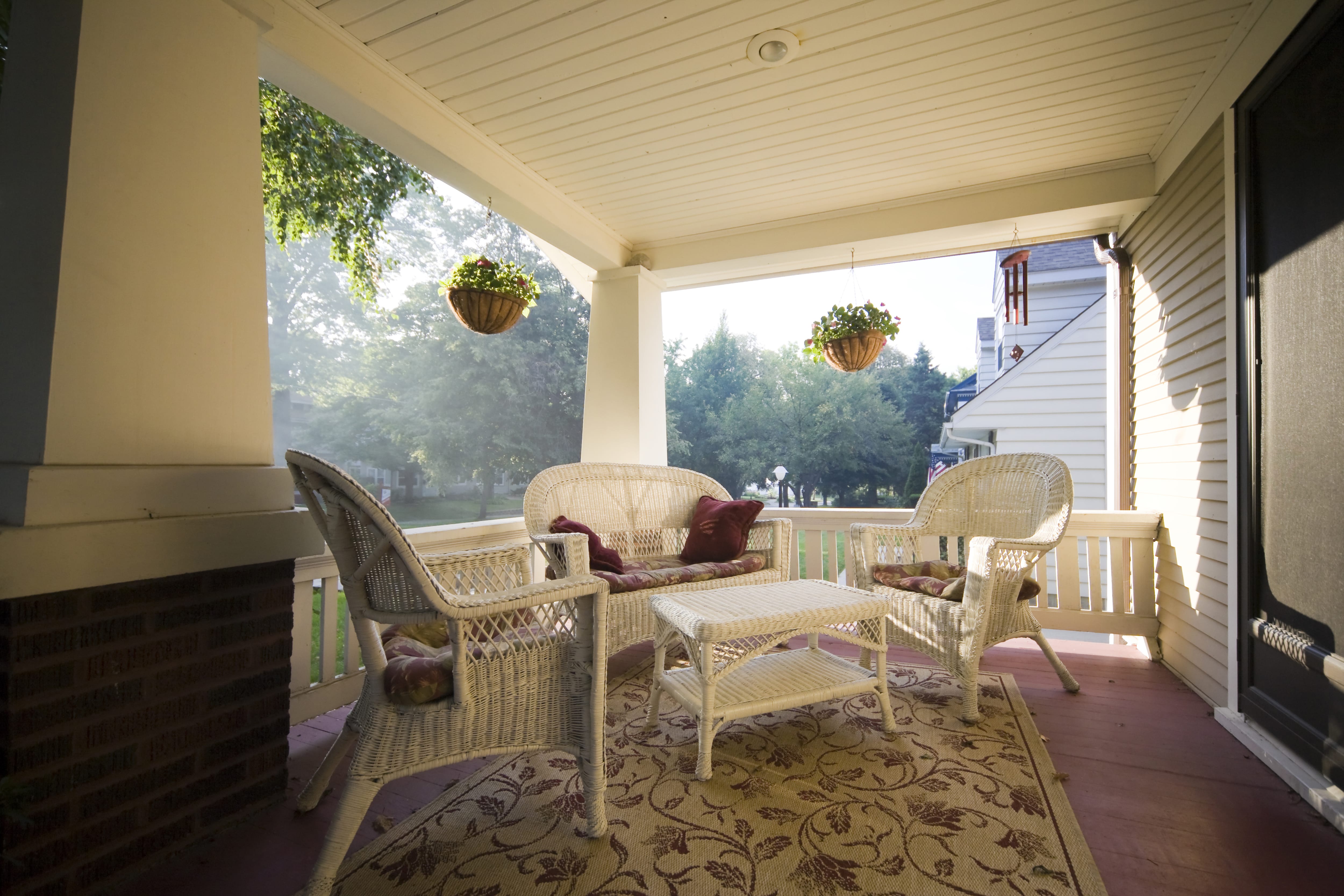 Columns on front porch