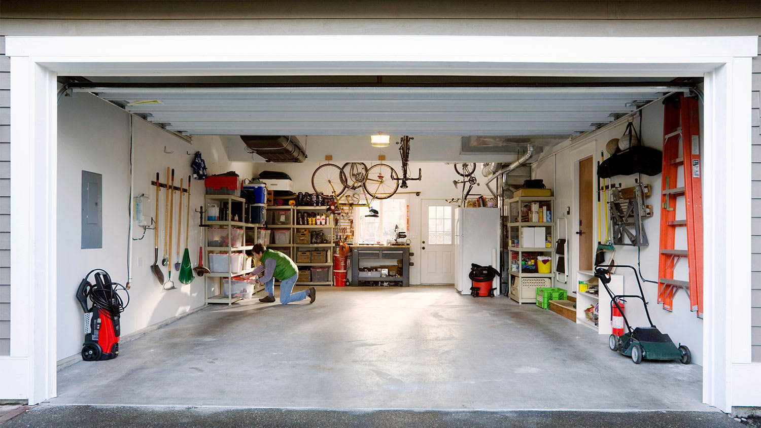Man in garage