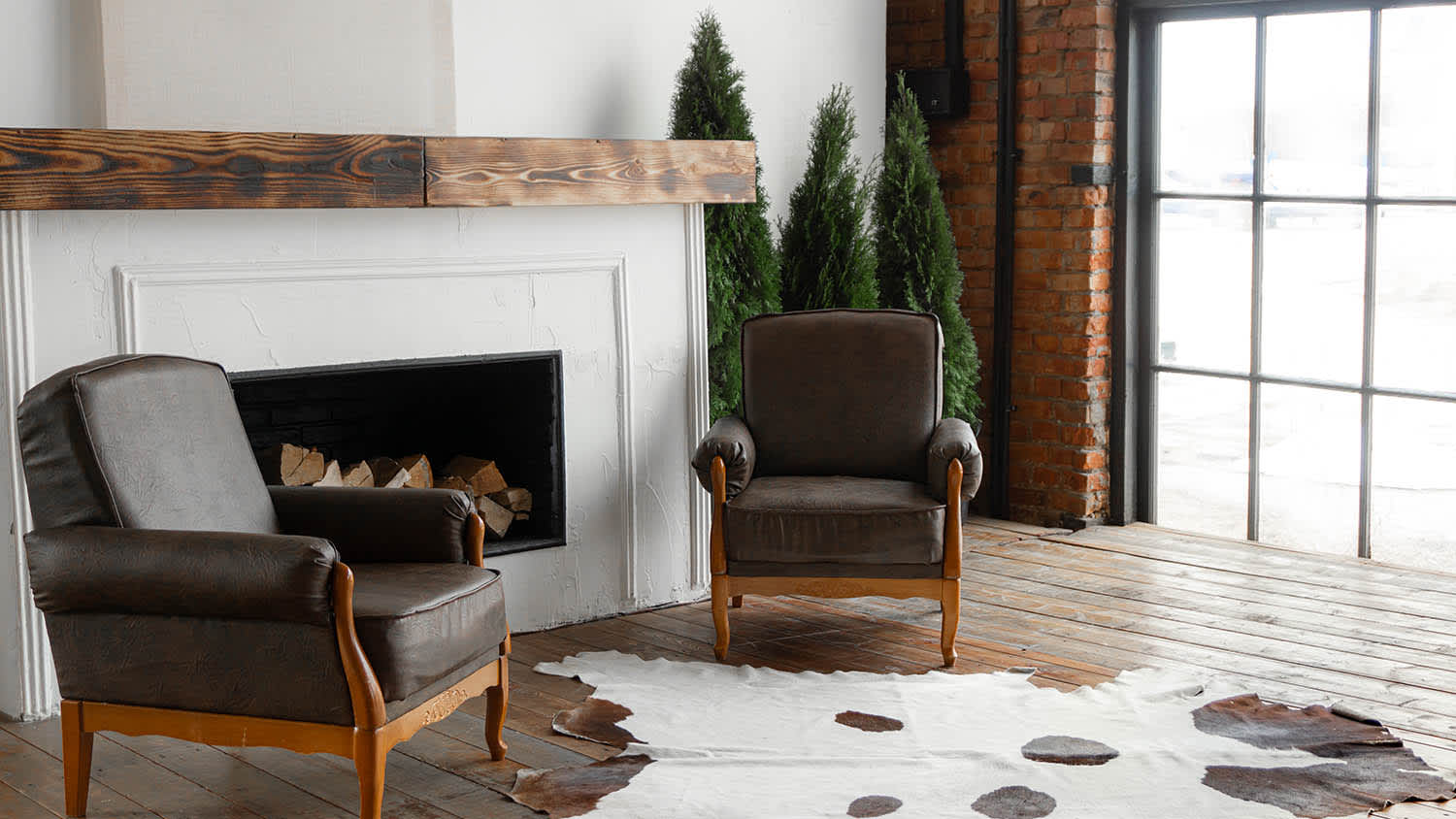floating barn wood fireplace