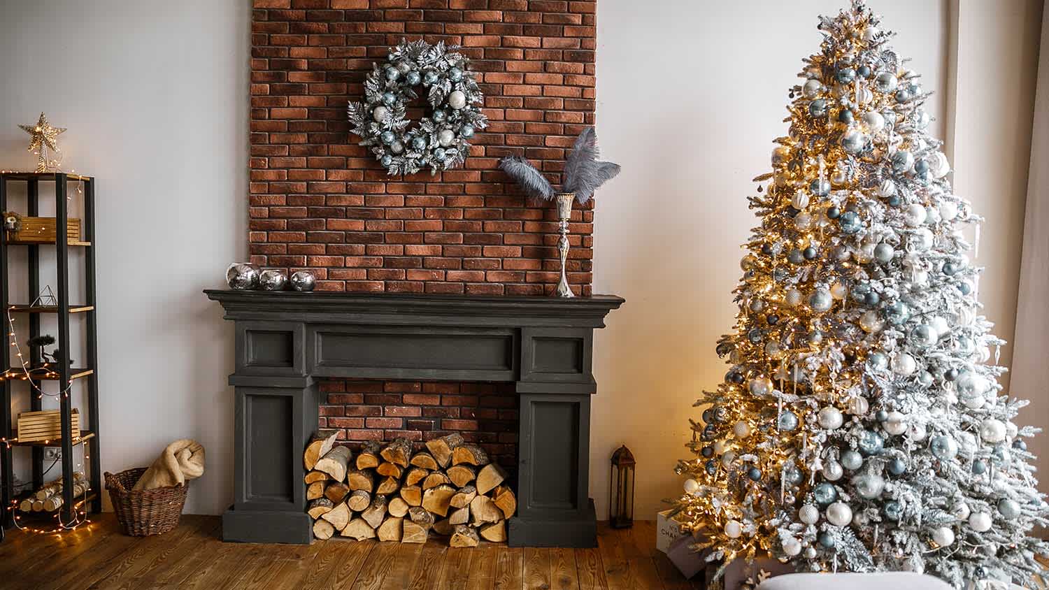 painted overlay fireplace