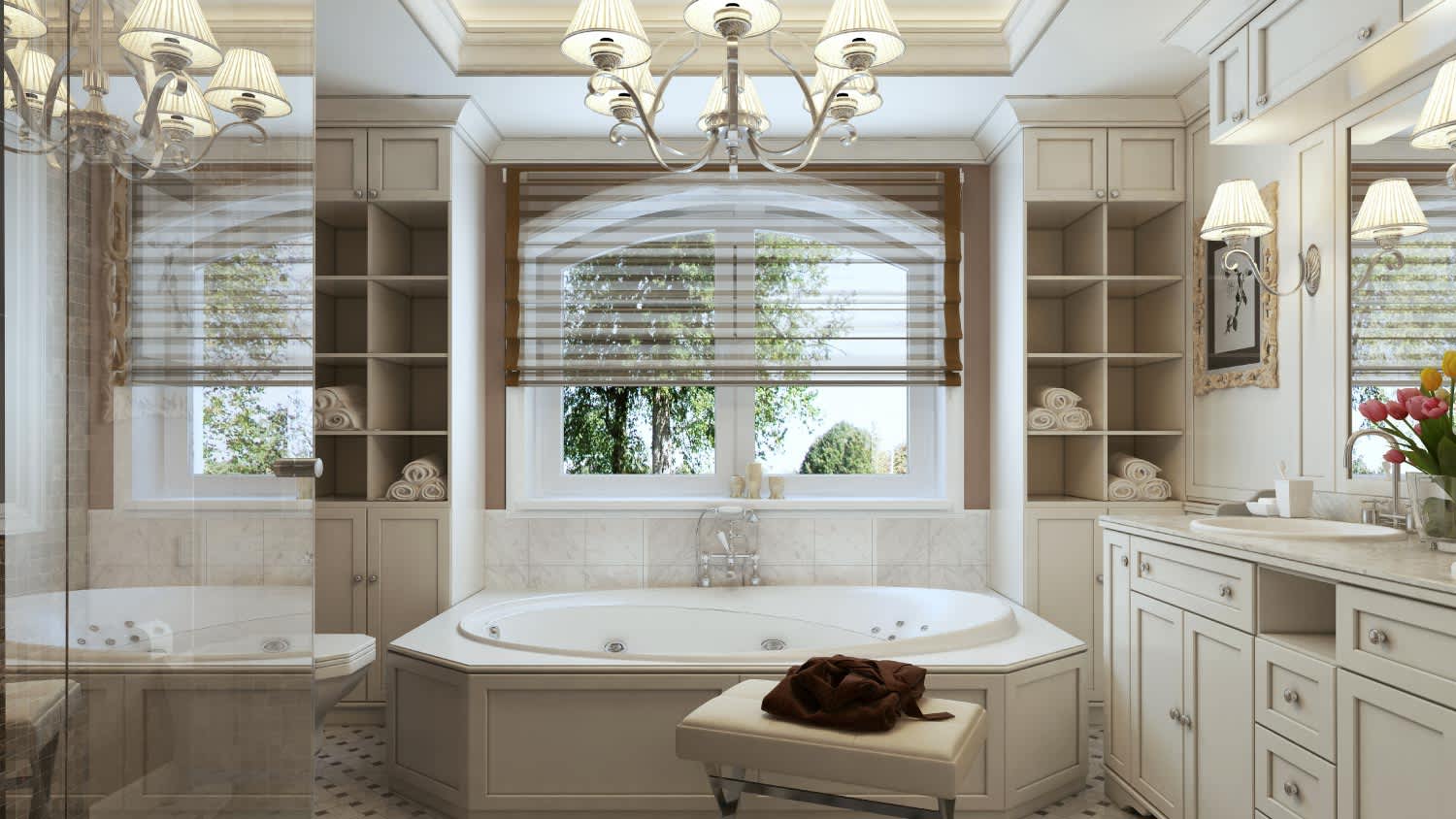 A family bathroom classic style