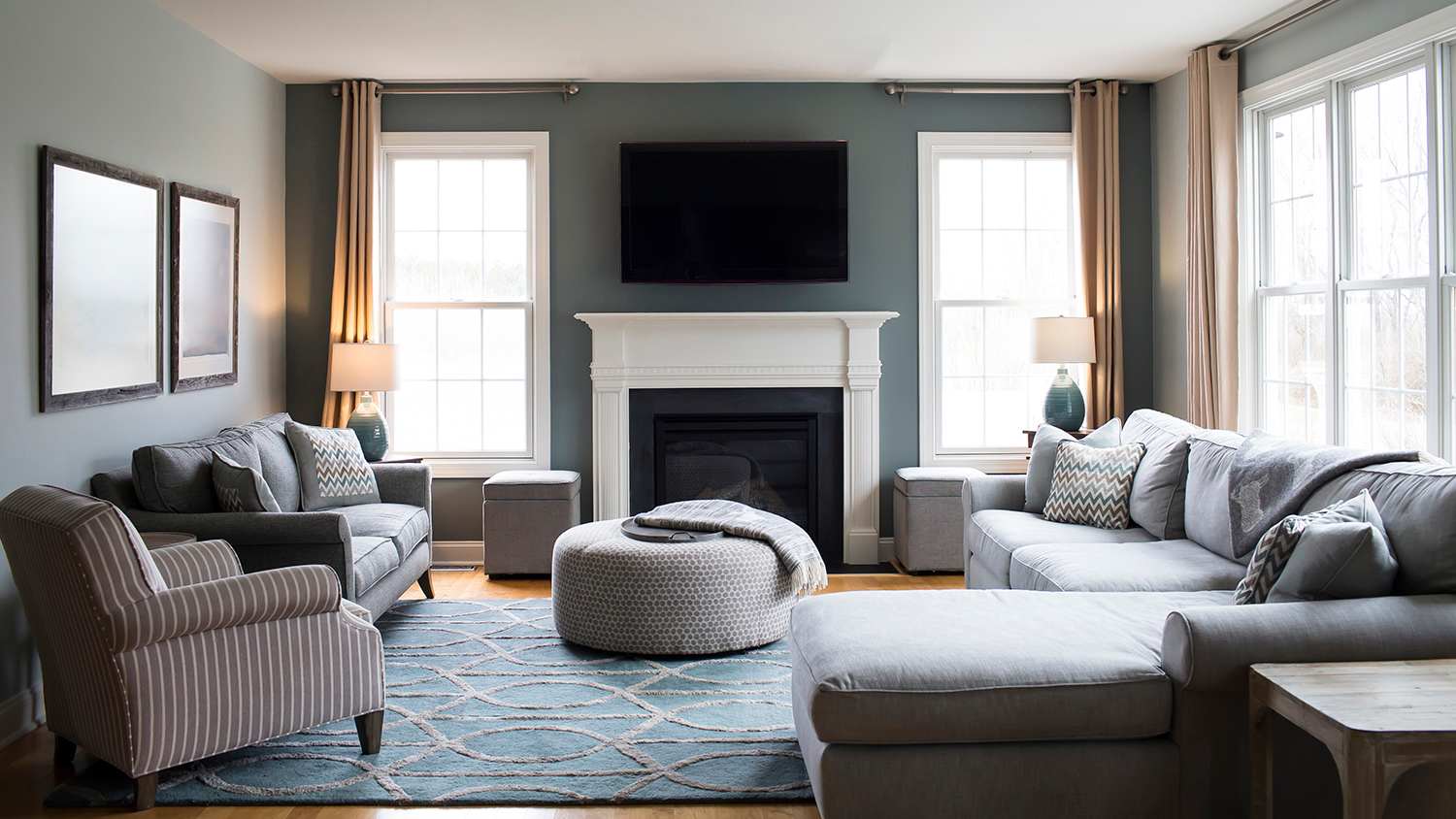 neutral grey tone living room