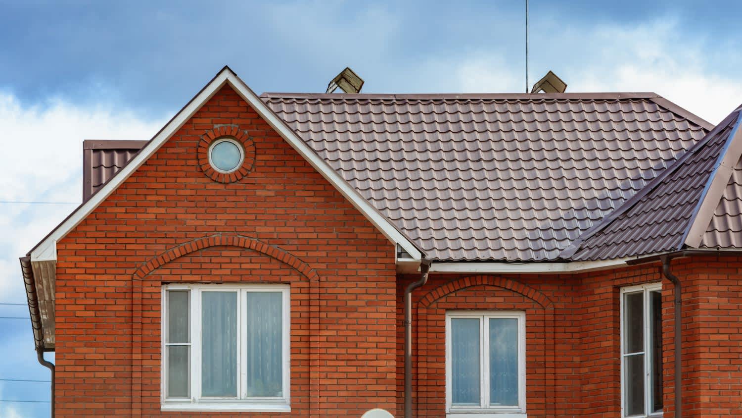 A residential metal roofing
