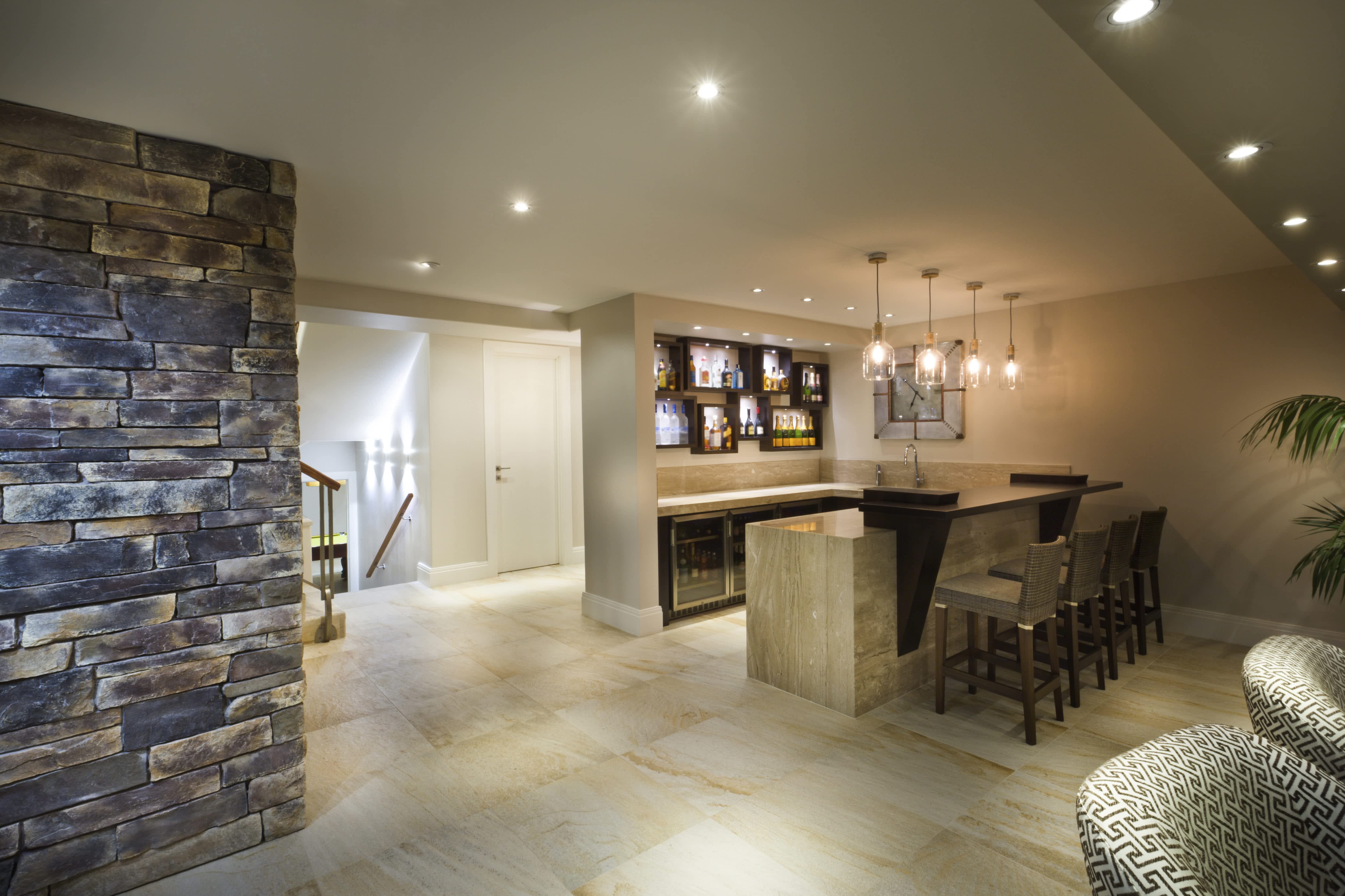 Modern bar in home