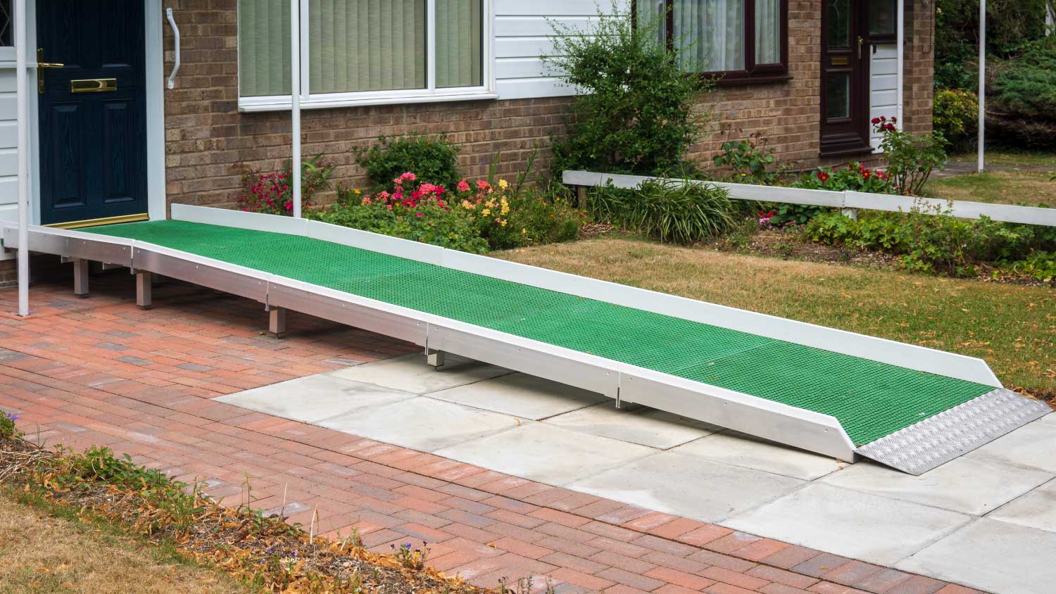 Wheelchair ramp on house