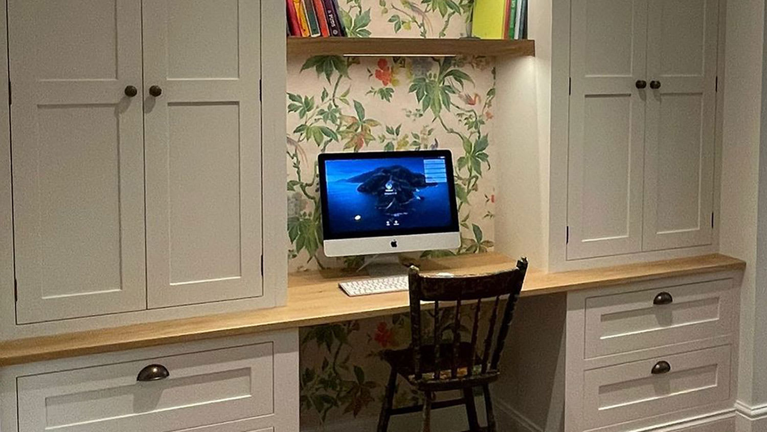 Desk chair computer shelf cabinets